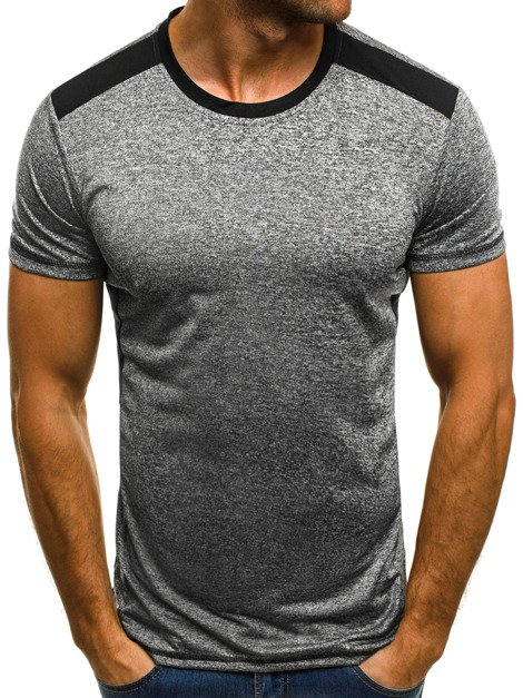OZONEE JS/5019 Camiseta de hombre gris