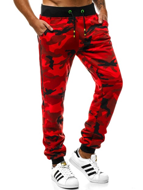 OZONEE JS/55027 Pantalón de chándal de hombre rojo