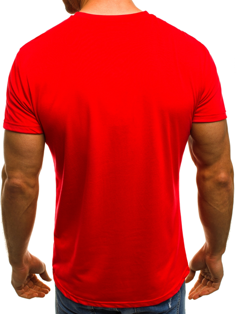 OZONEE JS/SS241 Camiseta de hombre roja
