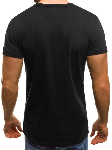 OZONEE JS/SS315 Camiseta de hombre negra
