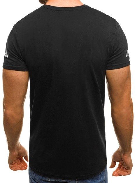 OZONEE JS/SS321 Camiseta de hombre negra