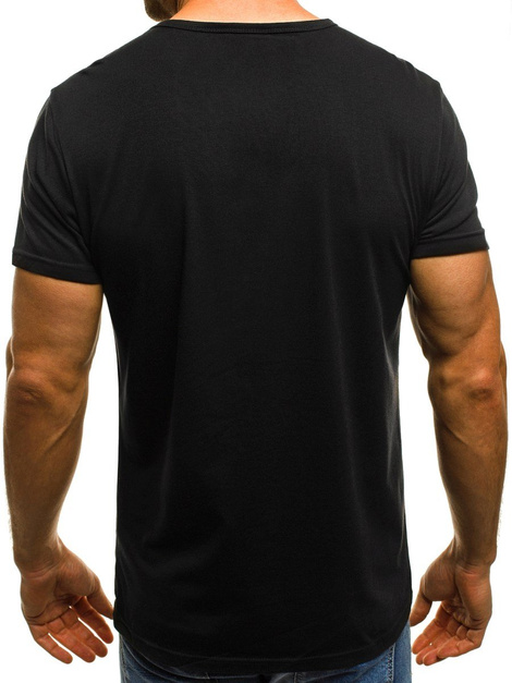 OZONEE JS/SS360 Camiseta de hombre negra