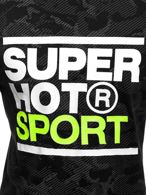 OZONEE JS/SS563 Camiseta de hombre negra
