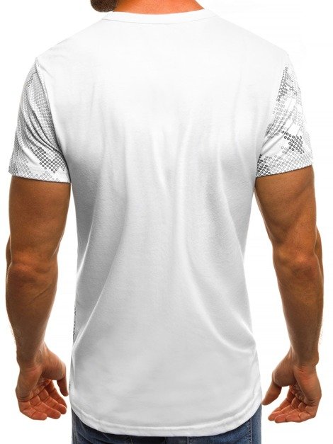 OZONEE JS/SS567 Camiseta de hombre blanca