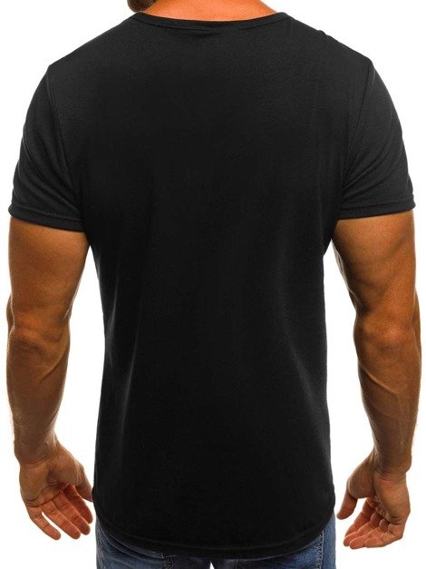 OZONEE JS/SS570 Camiseta de hombre negra