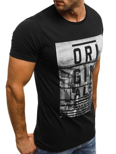 OZONEE MAD/2479 Camiseta de hombre negra
