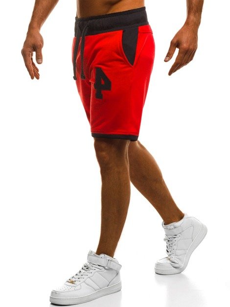 OZONEE MECH/2108S Pantalón corto de hombre rojo
