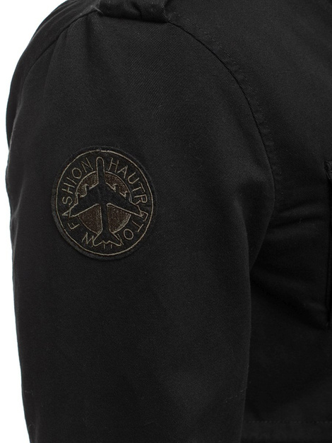 OZONEE N/5103 Chaqueta de hombre negra