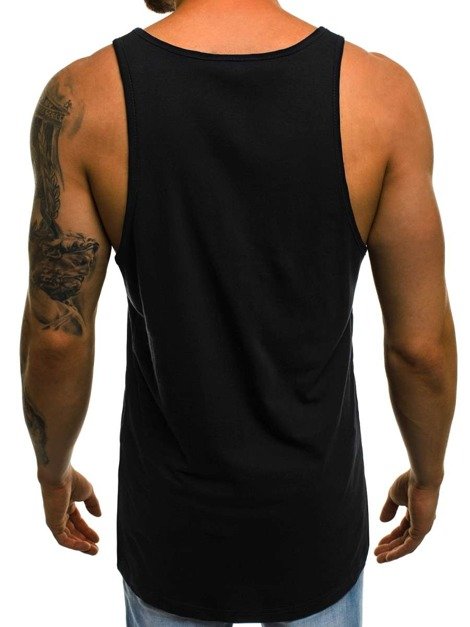 OZONEE O/1189 Camiseta sin mangas de hombre negras