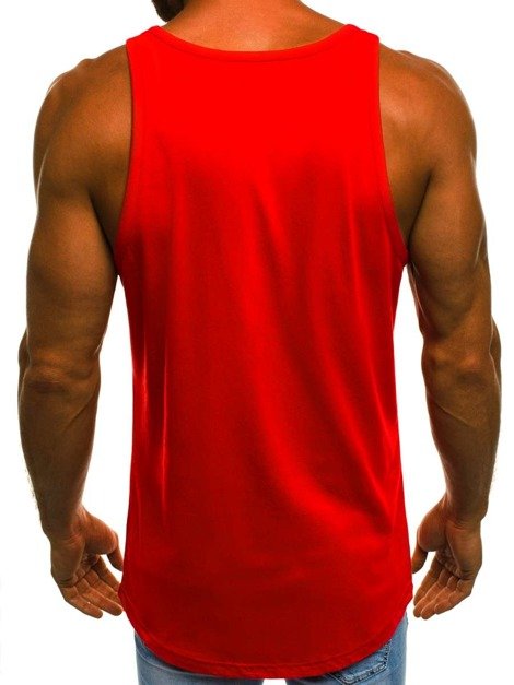 OZONEE O/1196 Camiseta sin mangas de hombre roja