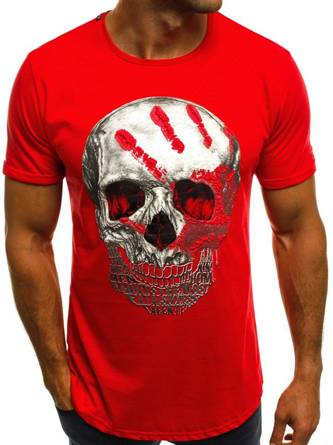 OZONEE O/171725 Camiseta de hombre roja