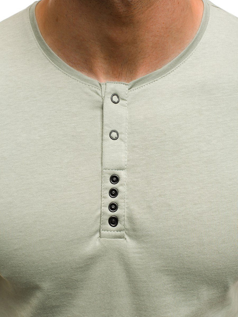 OZONEE O/181157 Camiseta de hombre verde-claro