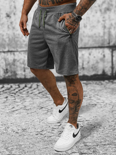 Pantalón corto de hombre grafito OZONEE JS/8K289