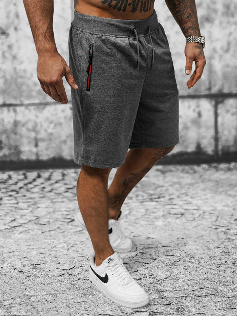 Pantalón corto de hombre grafito OZONEE JS/8K290