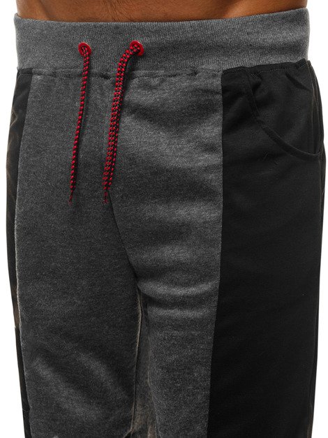 Pantalón corto de hombre grafito-negro OZONEE JS/81016Z