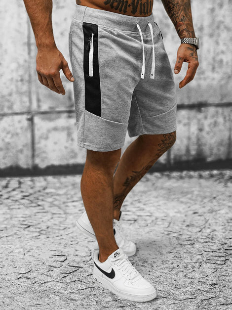 Pantalón corto de hombre gris OZONEE JS/8K936