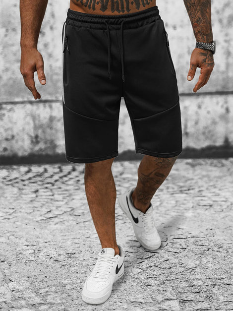 Pantalón corto de hombre negras OZONEE JS/8K279