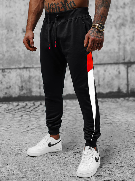 Pantalón de chándal de hombre negras OZONEE JS/8K176