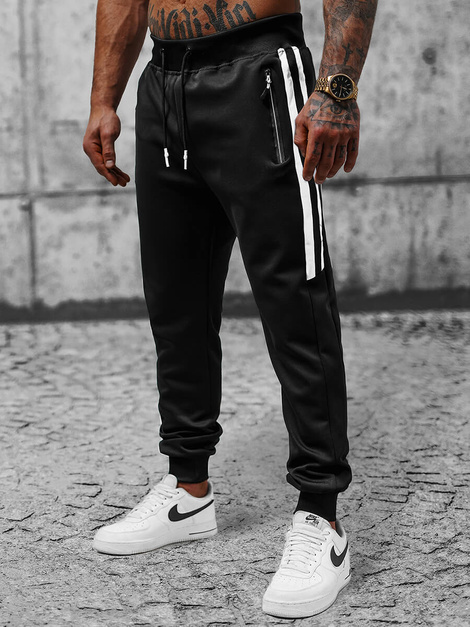 Pantalón de chándal de hombre negras OZONEE JS/8K181