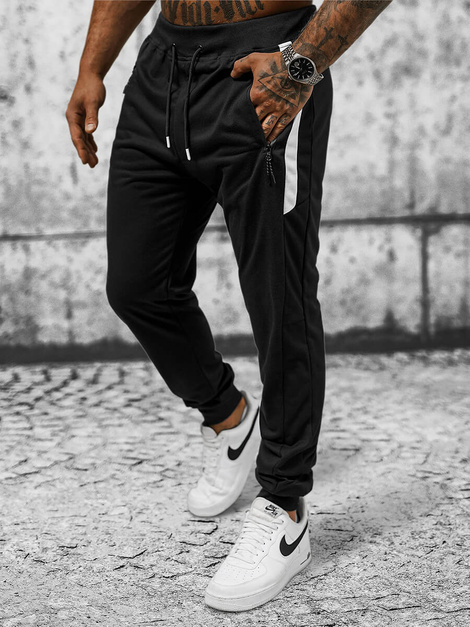 Pantalón de chándal de hombre negras OZONEE JS/8K212B