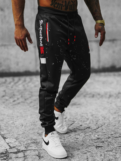 Pantalón de chándal de hombre negras OZONEE JS/K10233Z