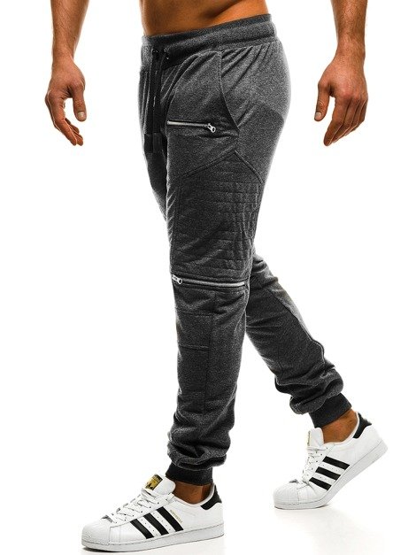 Pantalón de chándal jogger de hombre grafito OZONEE A/0496 