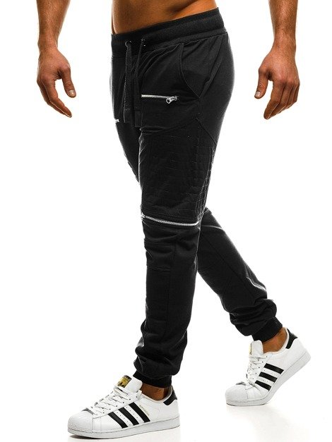 Pantalón de chándal jogger de hombre negro OZONEE A/0496 