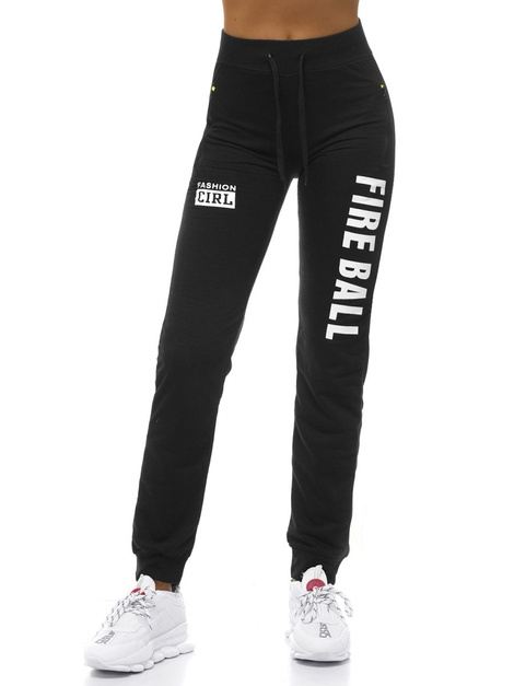 Pantalón de chándal para mujer negras OZONEE O/82053