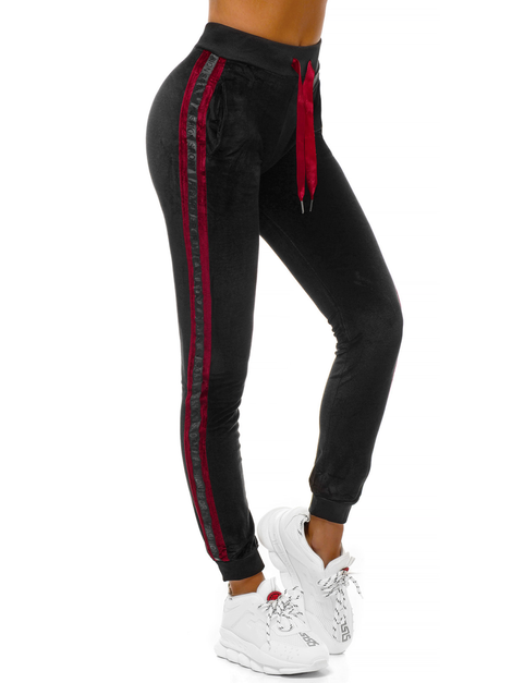 Pantalón de chándal para mujer negro OZONEE O/82275