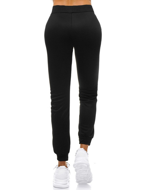 Pantalón de chándal para mujer negro-roja OZONEE O/82286