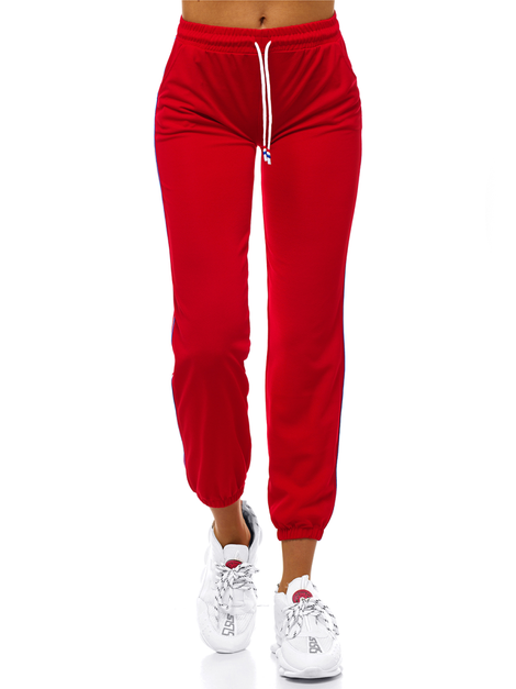Pantalón de chándal para mujer rojo OZONEE JS/1020/C5