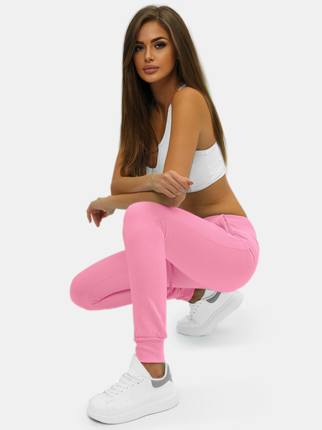 Pantalón de chándal para mujer rosa claro OZONEE JS/CK01Z