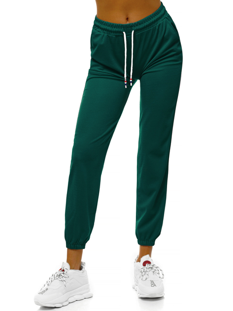 Pantalón de chándal para mujer verde oscuro OZONEE JS/1020/A18