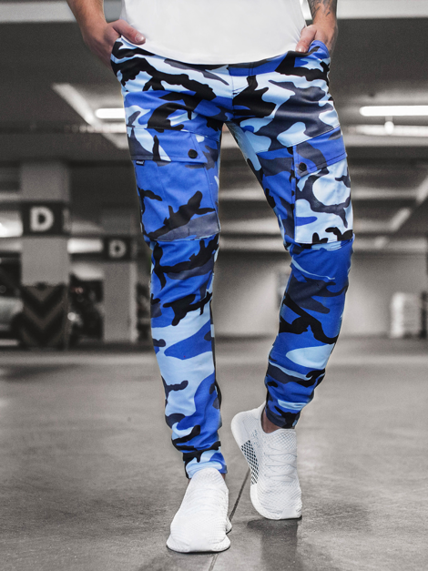 Pantalón jogger de hombre azul-negro OZONEE A/1003
