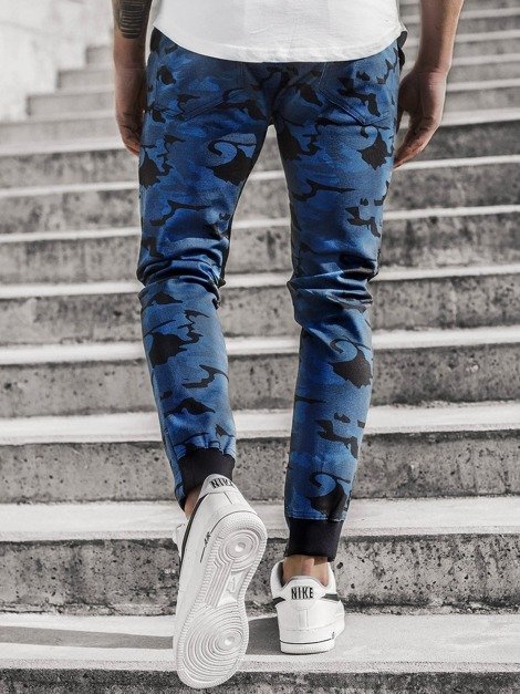 Pantalón jogger de hombre camuflaje-azul marino OZONEE A/1003