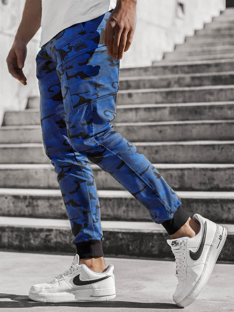 Pantalón jogger de hombre camuflaje-azul marino OZONEE O/11103