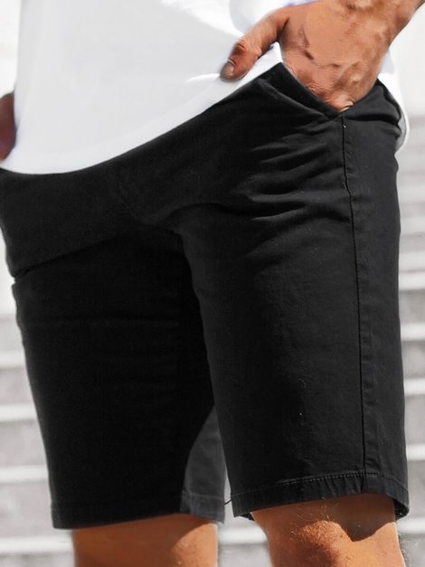 Pantalones cortos chinos de hombre negras OZONEE JB/JP1140