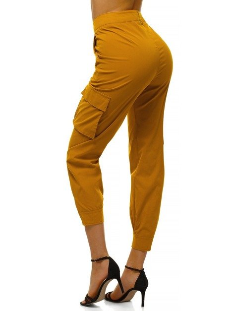 Pantalones jogger para mujer amarillo OZONEE O/HM002
