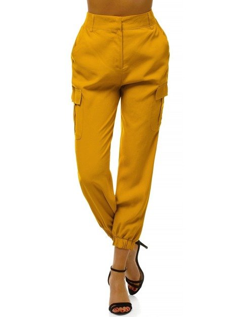 Pantalones jogger para mujer amarillo OZONEE O/HM005