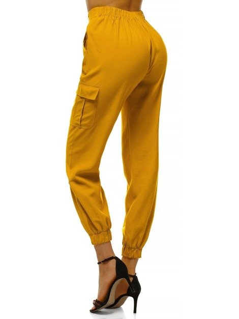 Pantalones jogger para mujer amarillo OZONEE O/HM005