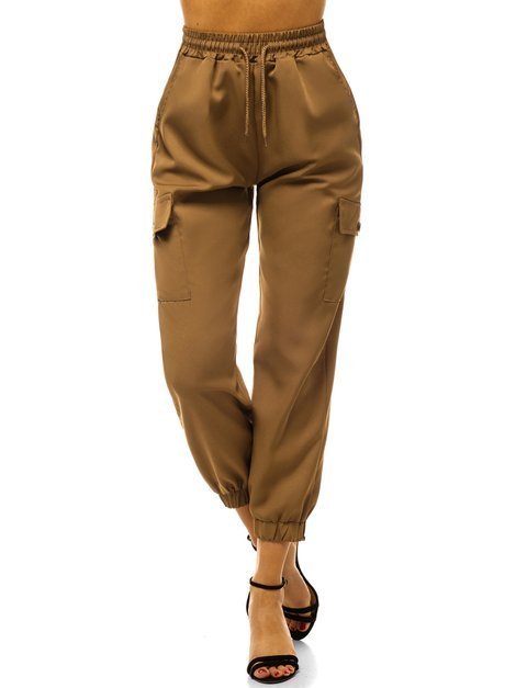 Pantalones jogger para mujer camel OZONEE O/HM006