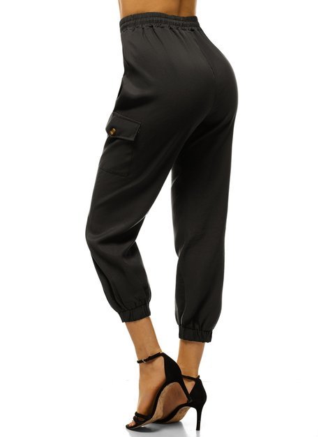 Pantalones jogger para mujer negras OZONEE O/HM006
