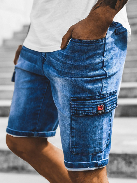 Shorts vaqueros de hombre azul OZONEE RF/HY330/2
