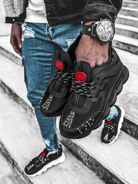 Sneakers de hombre Negro-Negro OZONEE G/2020