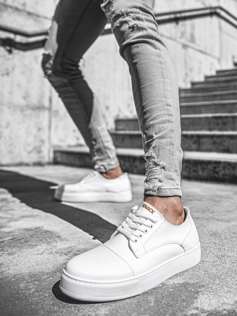Sneakers de hombre blanco OZONEE O/KN050