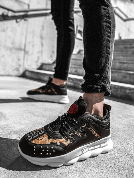 Sneakers de hombre negro-beige OZONEE G/2020