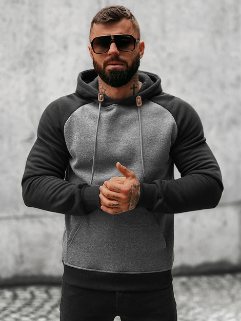 Sudadera de hombre grafito OZONEE O/8B157/5