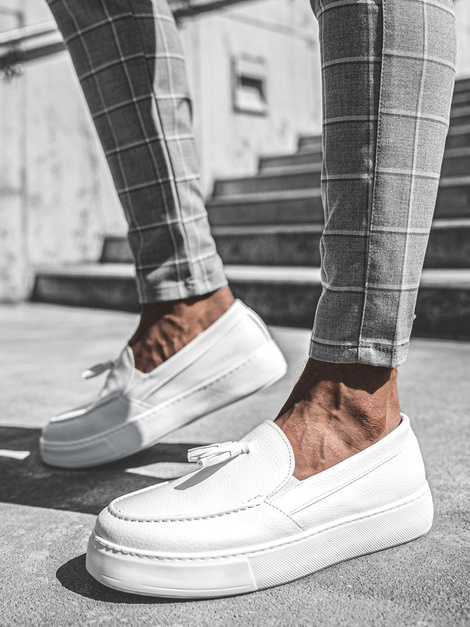 Zapatillas Slip-On de hombre blancos O/KN717