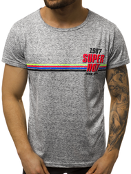 Camiseta de hombre gris OZONEE JS/KS2052