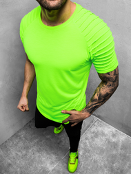 Camiseta de hombre verde-neon OZONEE O/1256XZ